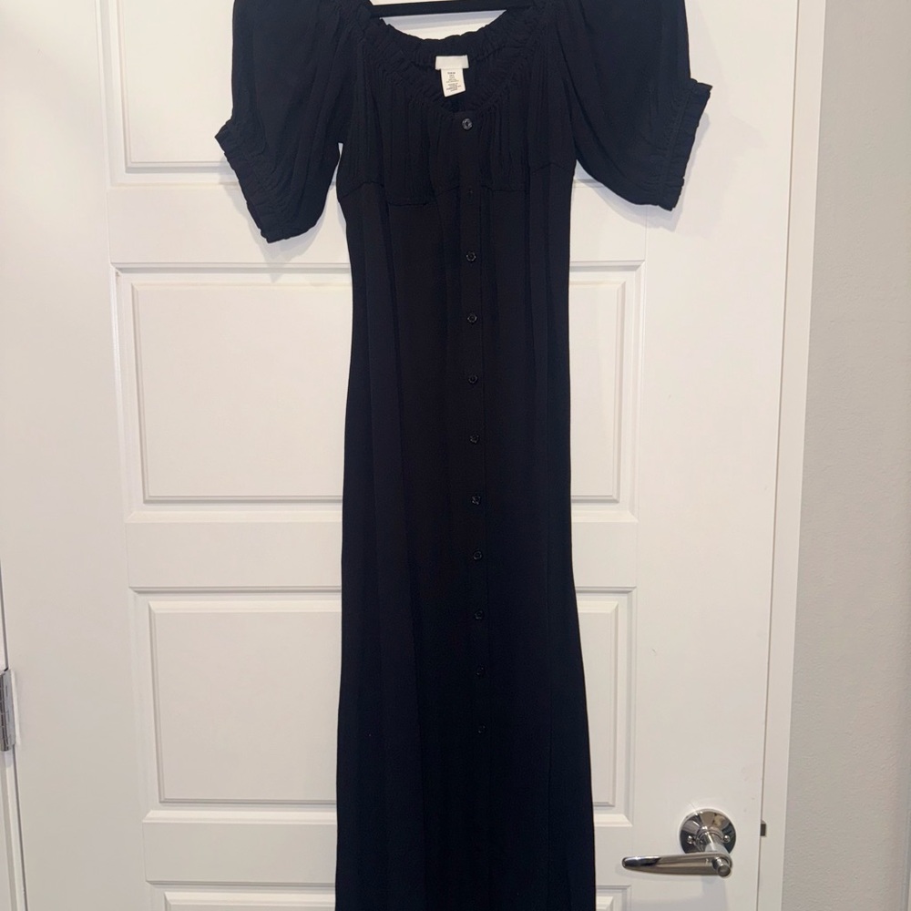 H&M Black Midi Dress